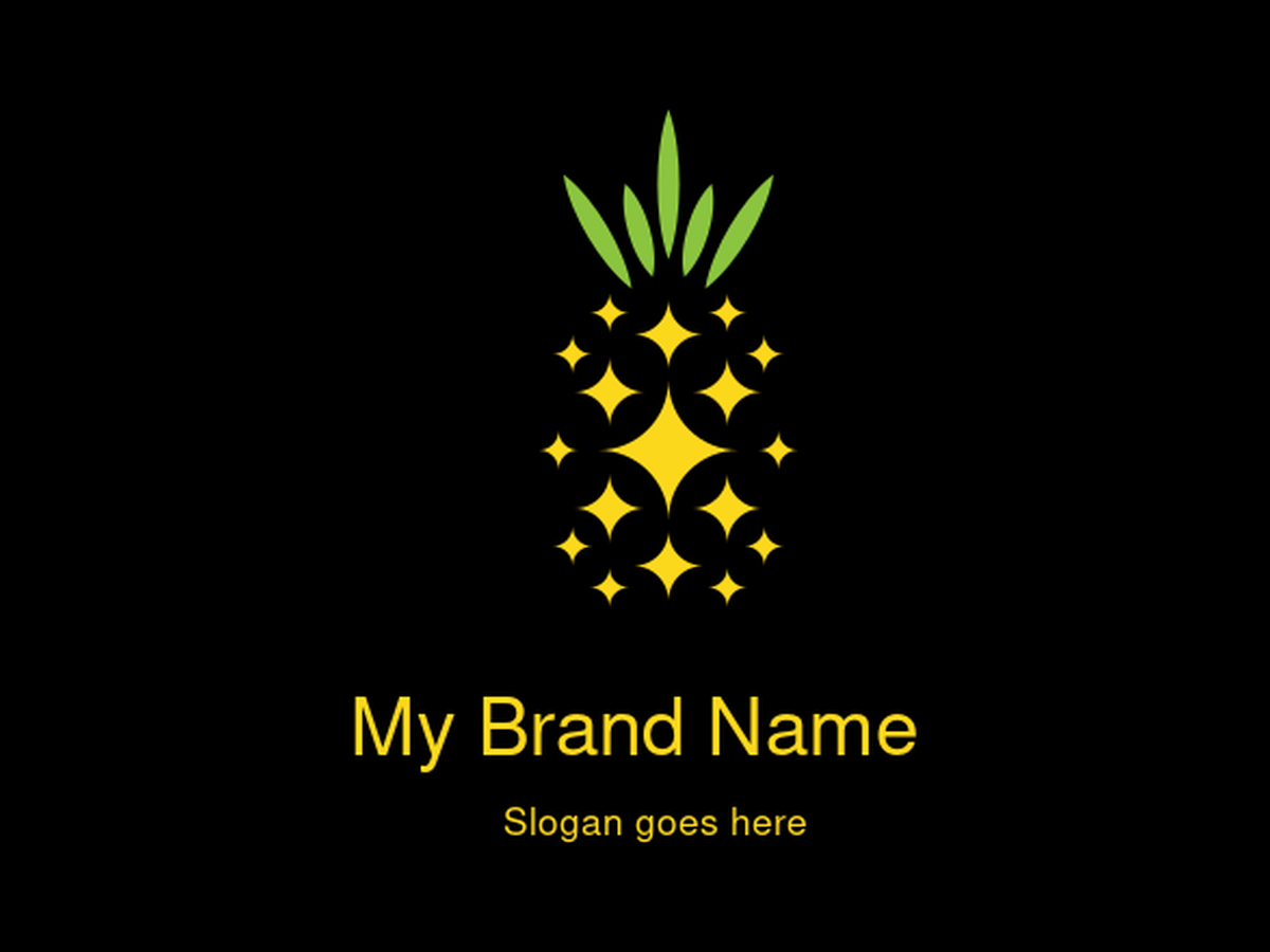 Star-Adorned Pineapple Logo Design for Tropical Hospitality and Gift Brands